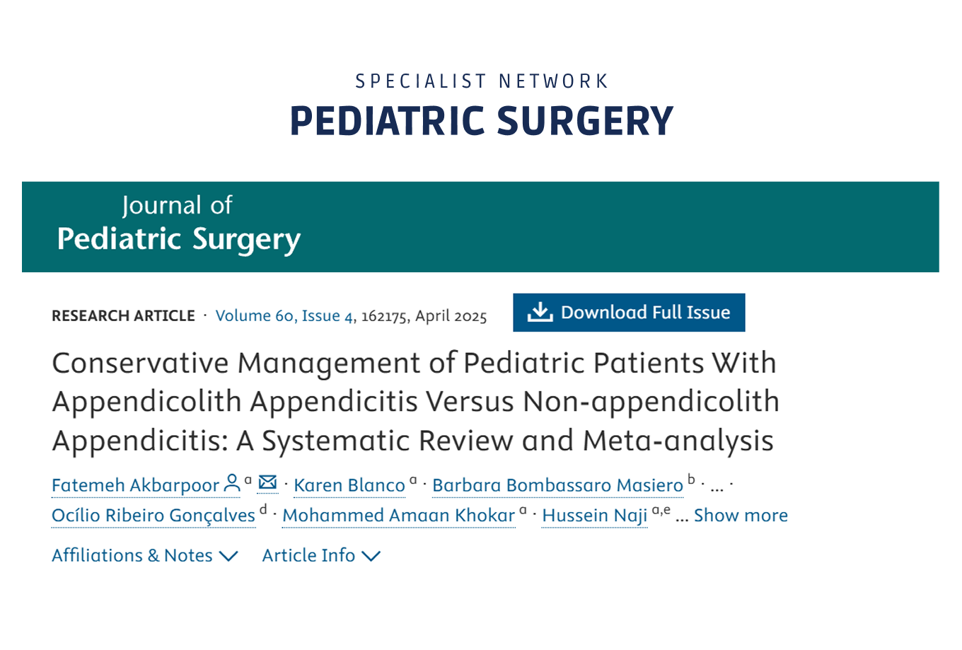 Pediatric surgery